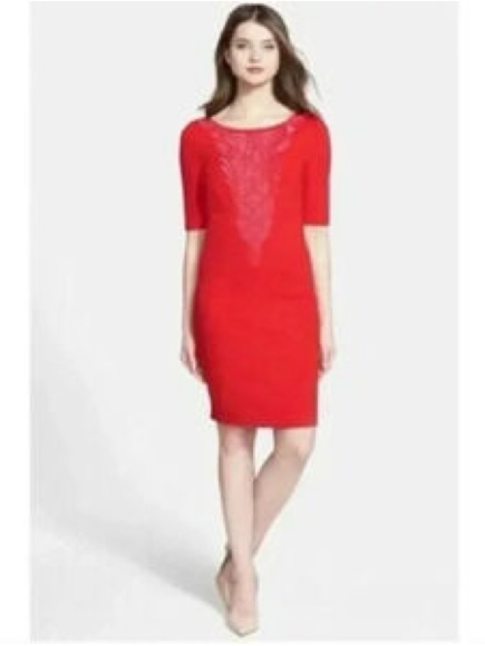 NWT Sz 0 $265 Laundry by Shelli Segal High Risk Red dress WOW!!!